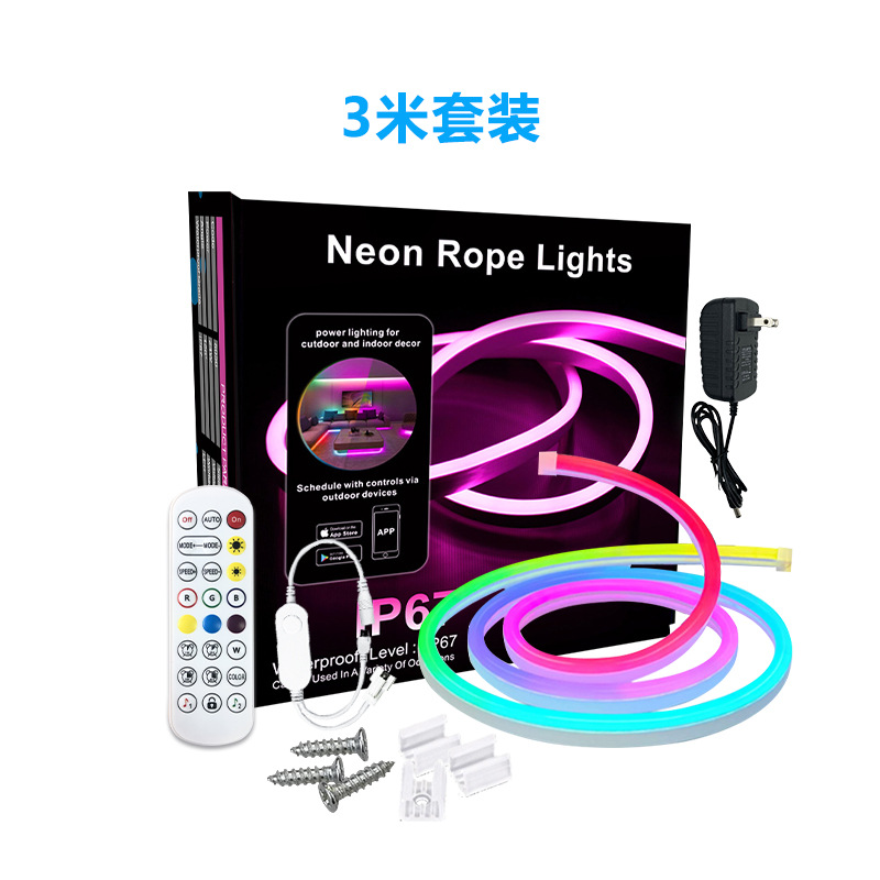 Neón colorido graffiti WiFi Bluetooth música RGB silicona flexible faro con inteligente DIY forma caballo corriendo