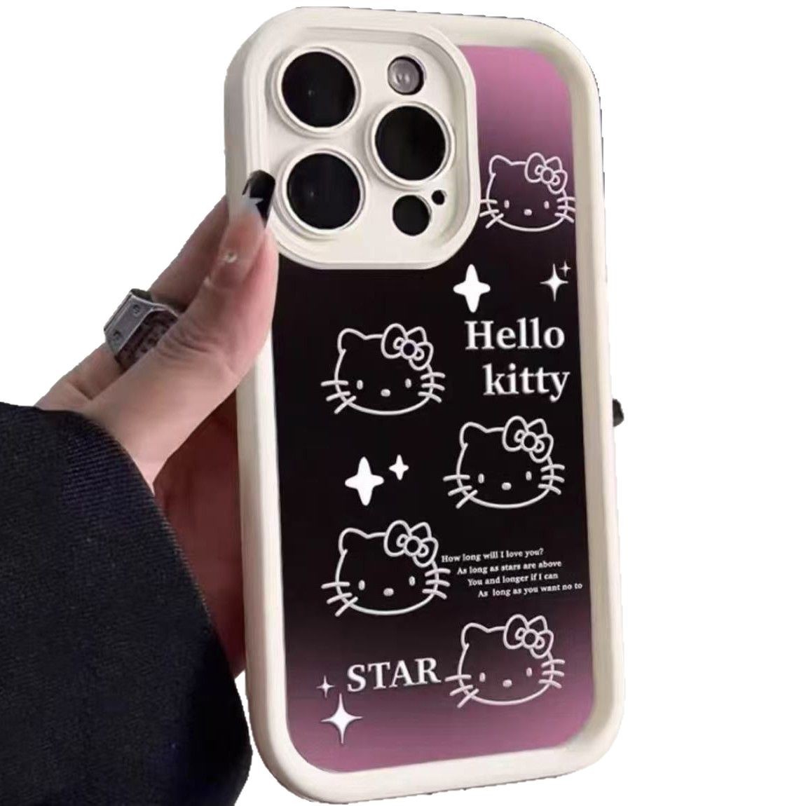 Funda para Teléfono iPhone 17 Pro con Diseño de Gatito Morado Oscuro, Compatible con Apple 15/14, Modelo 13 Pro Max, Nuevo Modelo 16