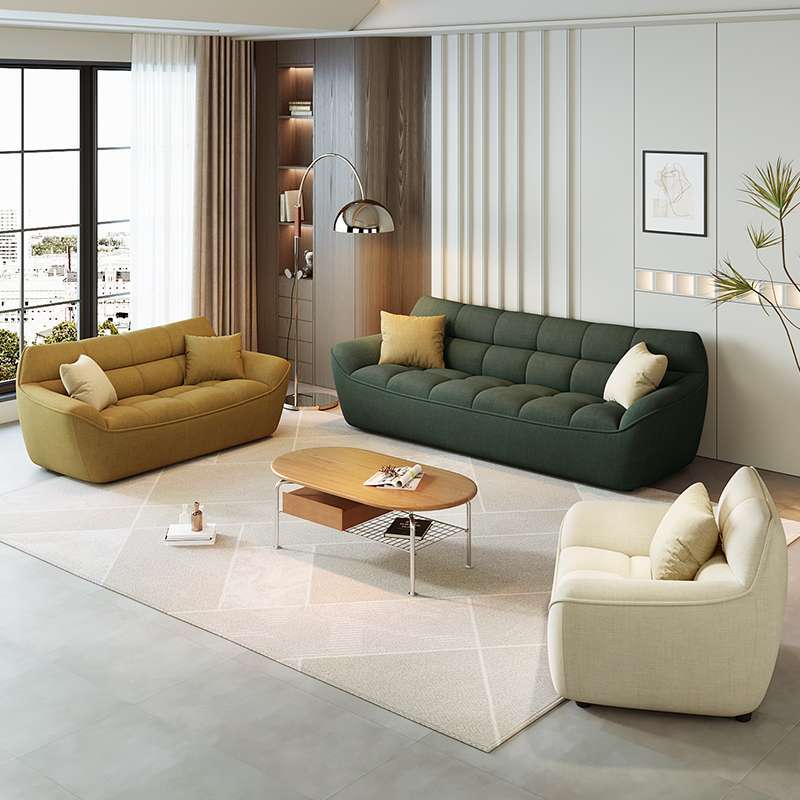 Modern Minimalist Living Room Hotel Apartment Small Apartment Cream Style Italian Minimalist Fabric Single Double Three Person Leisure Sofa
