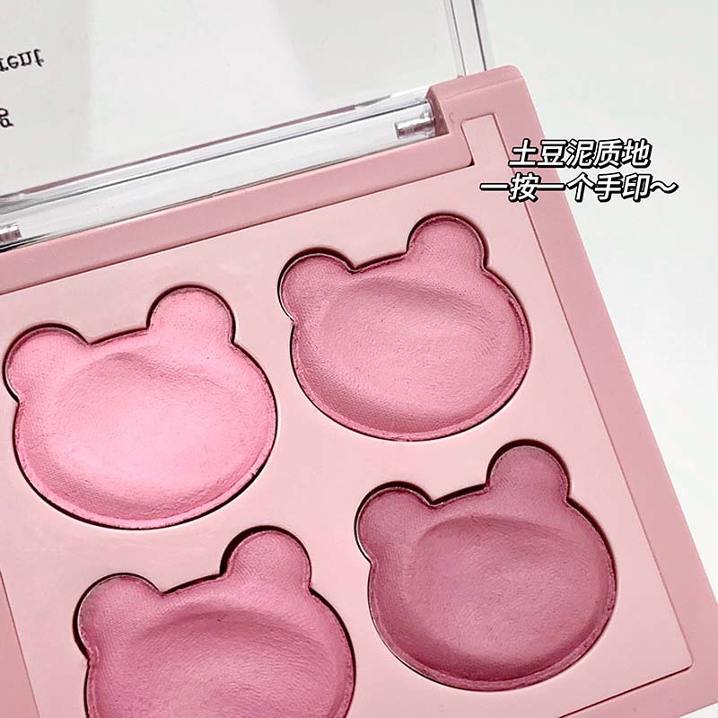 Cappuvini pequeña fantasía de cuatro colores blush barro baja saturación fresco coreano vigor natural hinchazón color carmine