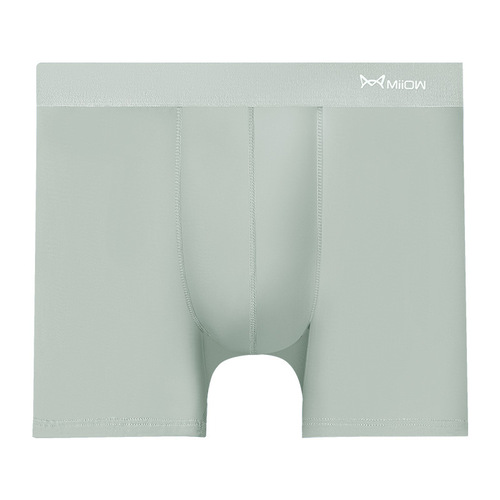 Catman ice silk sports underwear men's summer thin anti-wear leg running quick-drying large size extended anti-wear crotch boxer briefs