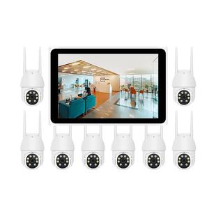 Graffiti Smart 8ch Wireless Nvr Kit 4tb LCD Display CMOS Wide Angle Bullet Camera Closed Circuit