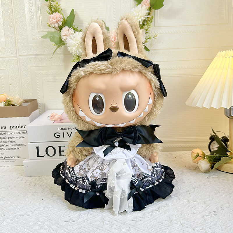 38cmラブブベビー服、ラブブぬいぐるみ服、ラブブ人形着替え、漢服スカートスーツ|undefined