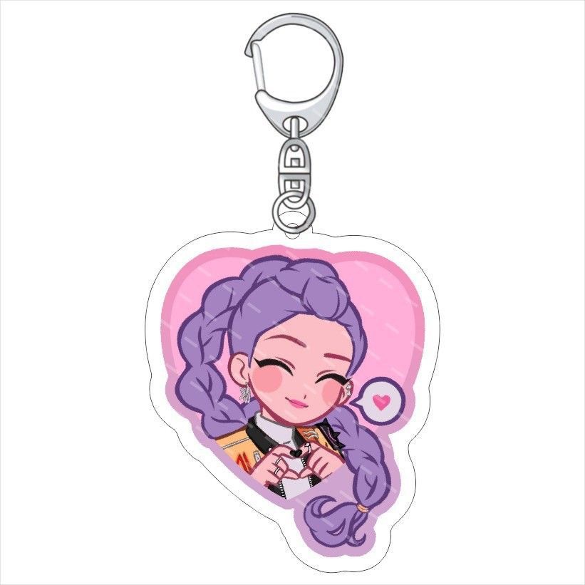 KPOP Caza de brujas Navidad Promoción de regalos pequeños colgantes de llaves de acrílico de dibujos animados Regalos pequeños