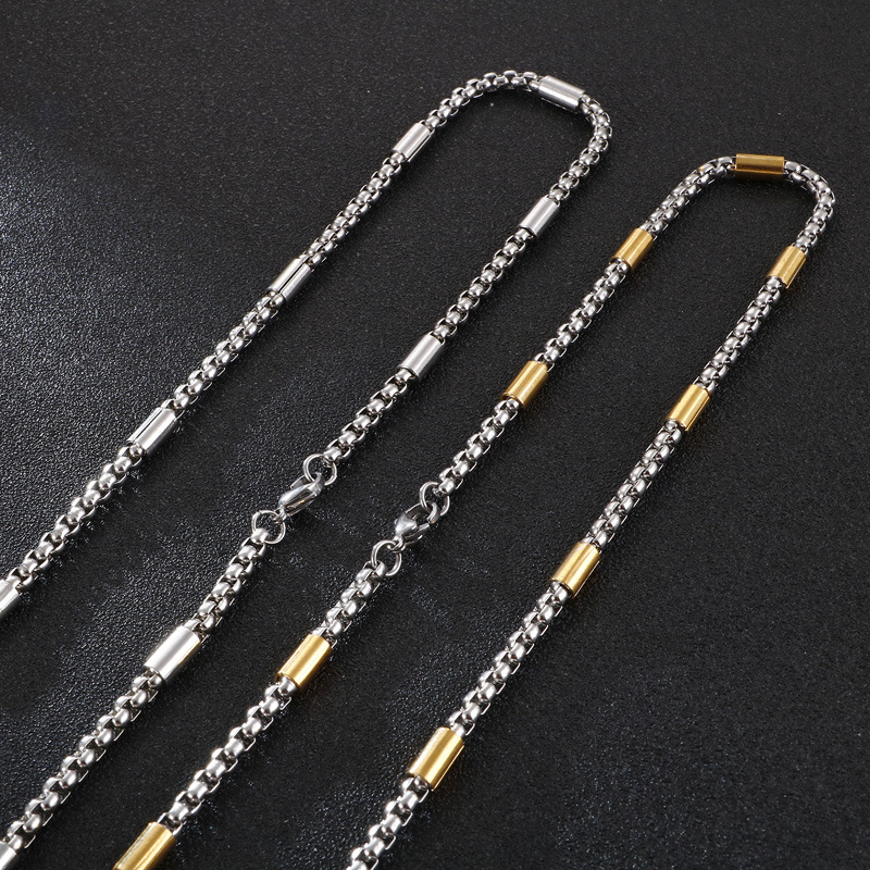 14g Weight PVD Coated Gold Plating Process 18K Real Gold Plated Plating Material Necklace Classification 304 Stainless Steel Chain Material 1 Piece Quantity Daily Occasion 304 Stainless Steel Material Geometric Pattern Unisex Gender Simple Style Style Waterproof Non Tarnish Craft PVD Coated 18K Gold Plated Geometric Titanium Steel Simple Style Waterproof Non Tarnish Titanium Steel Necklace 4
