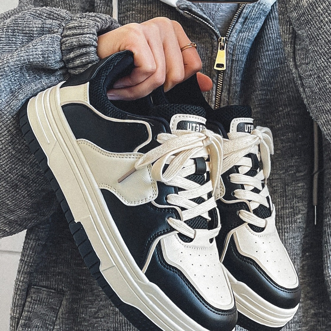 2024春季新款網紅男鞋ins潮百搭小眾學生美式板鞋厚底運動潮鞋