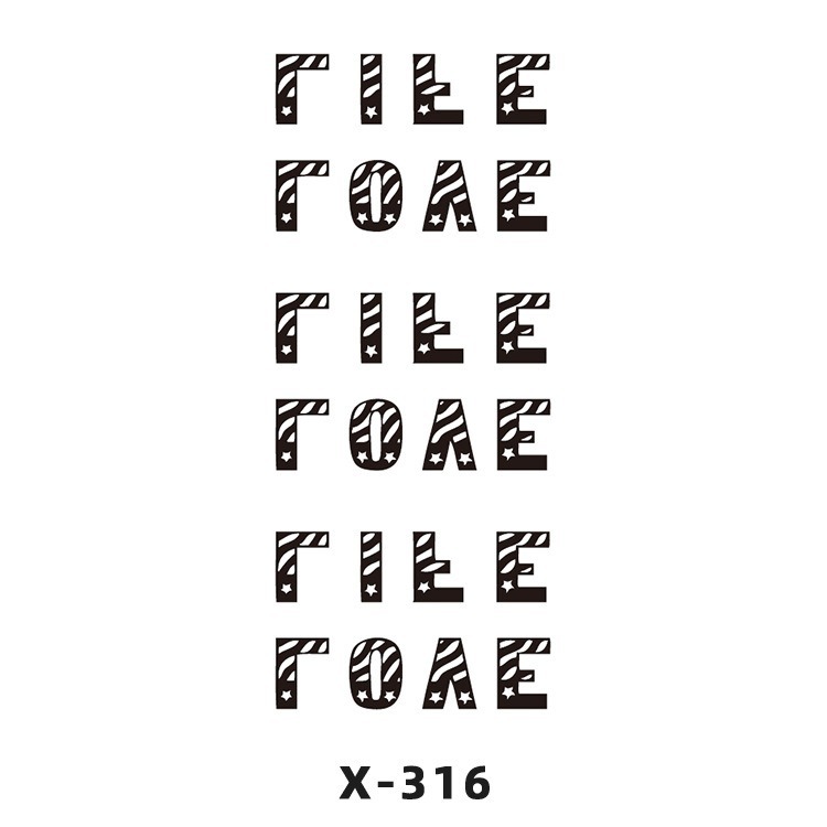 Arco de flor pequeña pegatinas de tatuaje fresco 3D dibujos animados transfronterizo Henna rosa impermeable texto en inglés pegatinas de tatuaje