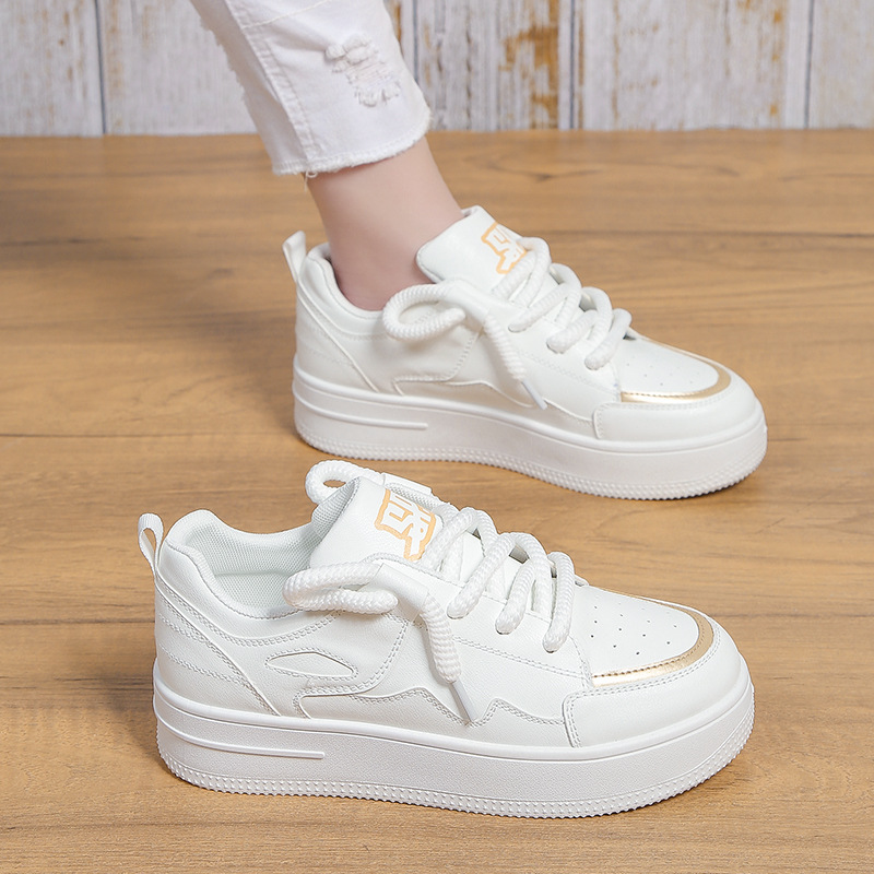 厚底小白鞋女2025年春季新款外贸大码女鞋学生百搭休闲鞋运动板鞋