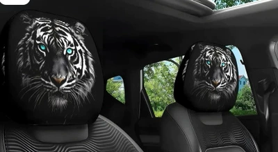 behalf of customers, car seat cover | Universal seat cover - blue-eyes-tiger-double-sided-printing-1-piece