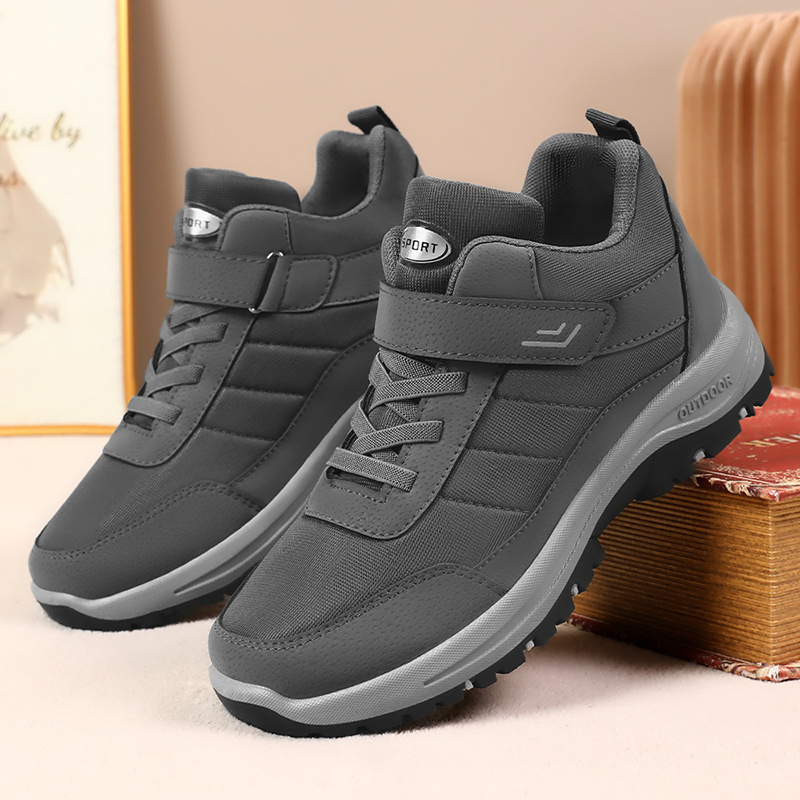 Zapatos para hombres 2024 modelos de otoño e invierno al por mayor zapatos deportivos transfronterizos casuales de mediana edad y ancianos zapatos para correr para hombres zapatos de velcro para caminar