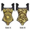 Yellow double-sided swimwear