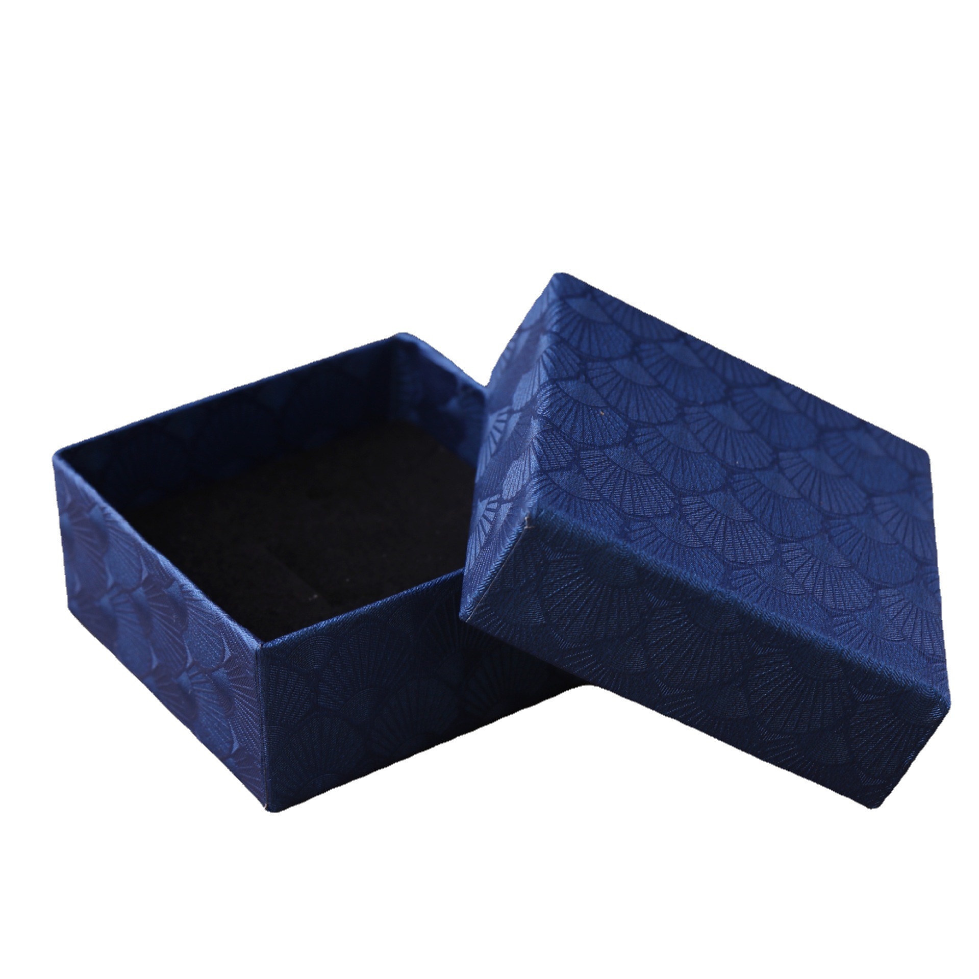 银亿宣珠宝时尚首饰包装盒正方形戒指吊坠项链精美饰品蓝色首饰盒