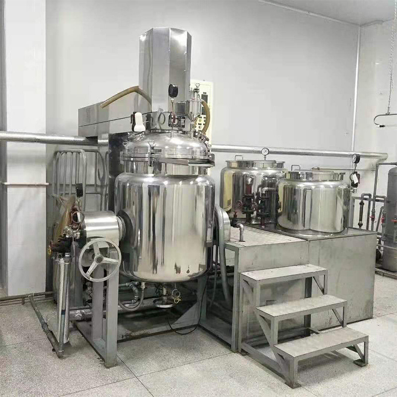 二手化妆品膏霜设备 护肤品原料乳化机  二手真空乳化机