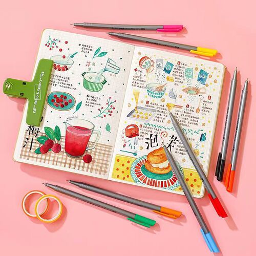 Xintai Building Colored Outline Pens for Students Notebooks, Handwritten Sketching Nib Pens, Design Comic-Specific Drawing Pens