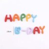 Ins color happy letter cake baking decorative color candy color twist candle rain silk dessert plug -in