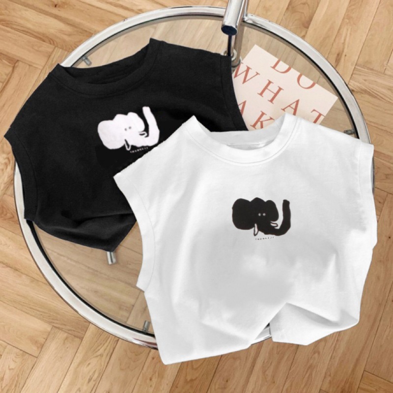 Mori Children's Summer 2024 Sakan Sleeve Sleeveless Vest for Boys and Girls White All-match Thin Baby Top