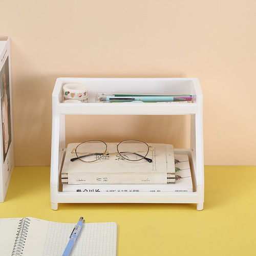 Desktop storage rack cartoon cat paw storage rack double-layer cosmetics jewelry storage rack bathroom kitchen supplies rack