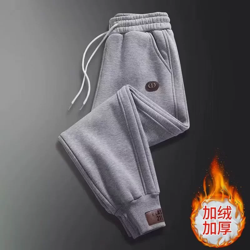 Дикие модные брюки брюки мужской бархатный осенние и зимние повседневные брюки большого размера свободные спортивные брюки ветрозащитный эластик брюки