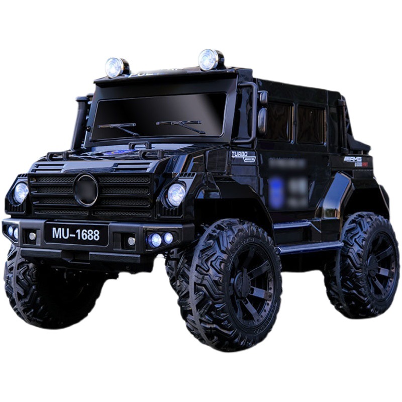 Vehículos todoterreno de los niños de la música carga auto-conducción de cuatro ruedas coche de juguete de bebé puede sentarse niños adultos cuatro ruedas coche de control remoto