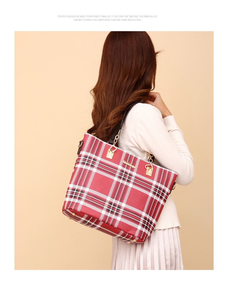 Wholesale of 2024 new styles of European and American retro six-piece single-shoulder bags and hand-carry crossbody bags for foreign trade women's fashion mother-and-child bags undefined