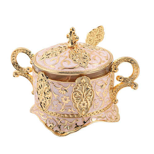 Manufacturer European glass seasoning box kitchen supplies creative ornaments sugar cup box household seasoning jar wholesale