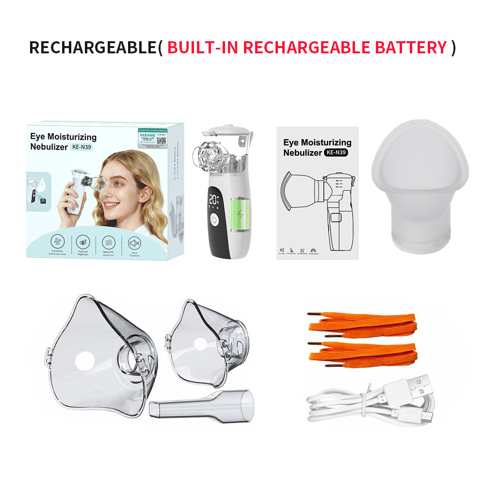 Atomizador hidratante para ojos, máquina todo en uno, atomizador portátil para el hogar, limpieza automática, carga USB integrada, pantalla LED