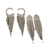 Zirconium with tassels, retro earrings, European style, simple and elegant design, diamond encrusted