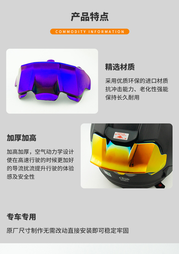 Arai Helmet Rx7X Tail Wing Is Suitable for Arai Rx7X Ne0 Helmet Tail Wing Lens Air Duct Spoiler