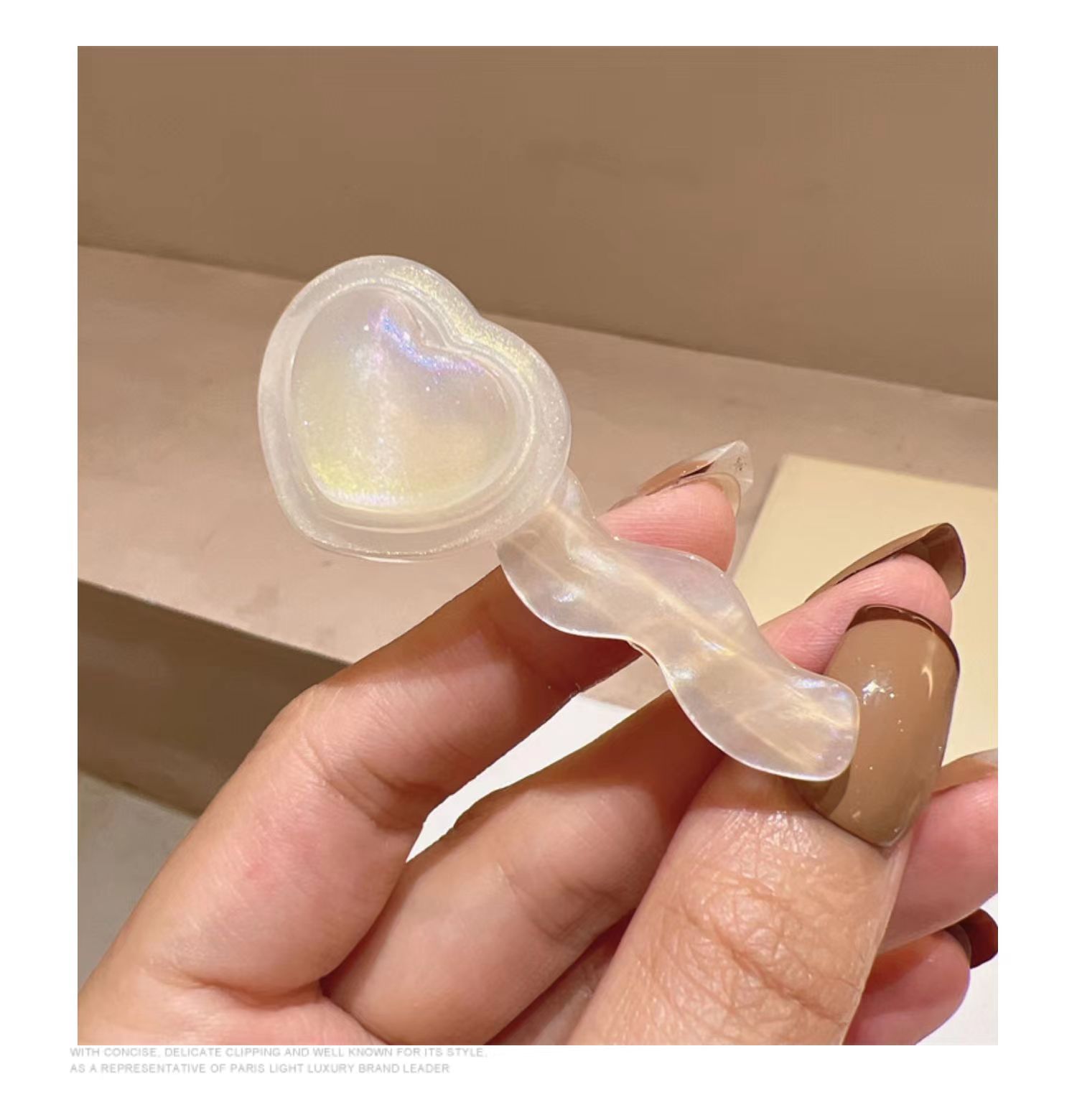 Pearlescent Love Hair Clip