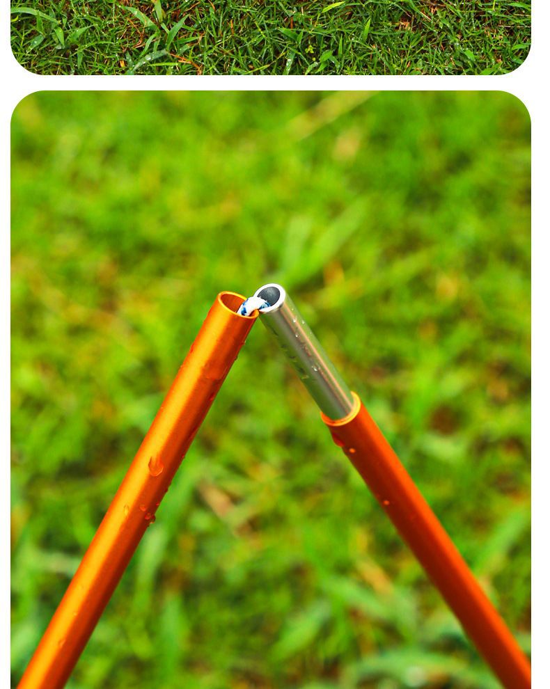 Wind-powered pole outdoor aluminum alloy tent pole, portable folding support pole for two or more people, lightweight tent bracket