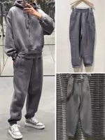Штаны для отдыха, осень, эластичный пояс, oversize
