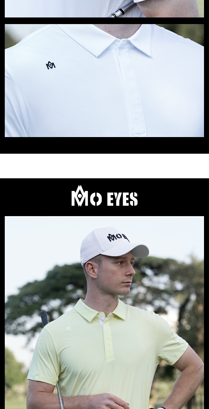 Áo polo nam tay ngắn MO EYES Magic Eyes thoáng khí, co giãn cao, cảm ứng lạnh — Áo màu vàng ngỗng sữa [lưới thoáng khí/mềm và đàn hồi cao/cảm ứng lạnh] M25YF026, Áo màu xám hiện đại [lưới thoáng khí/đàn hồi cao mềm mại/cảm ứng lạnh] M25YF026, Áo trắng [lưới thoáng khí/mềm co giãn cao/cảm ứng lạnh] M25YF026 chi tiết 16
