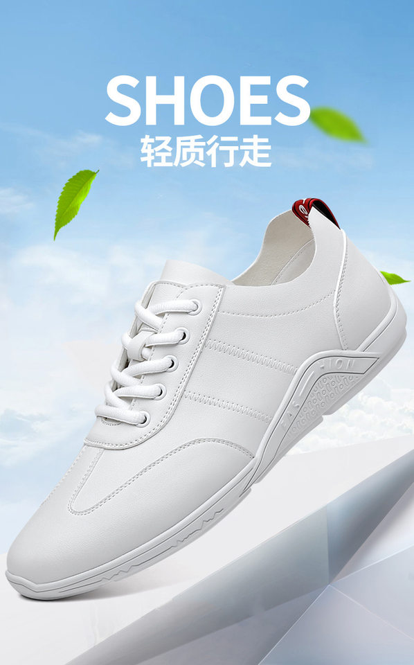 Giày lười nam da bò mũi tròn, đế mềm gót thấp 1-3 cm, kiểu dáng đơn giản — GX988 màu trắng, GX988 màu đen chi tiết 2