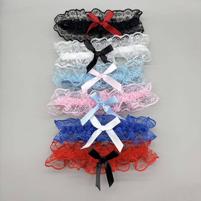 Nuevos productos transfronterizos japoneses de encaje arco de pierna anillo de novia accesorios de vestido de boda muslo correa de pierna de boda cubierta de pierna