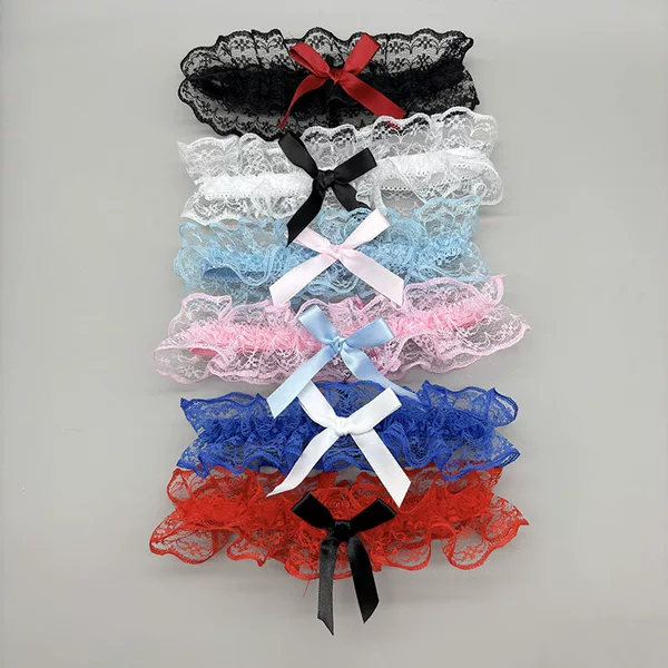 Cross-Border New Product Japanese Style Lace Bow Leg Ring Bridal Wedding Accessories Thigh Flower Leg Strap Wedding Leg Cover