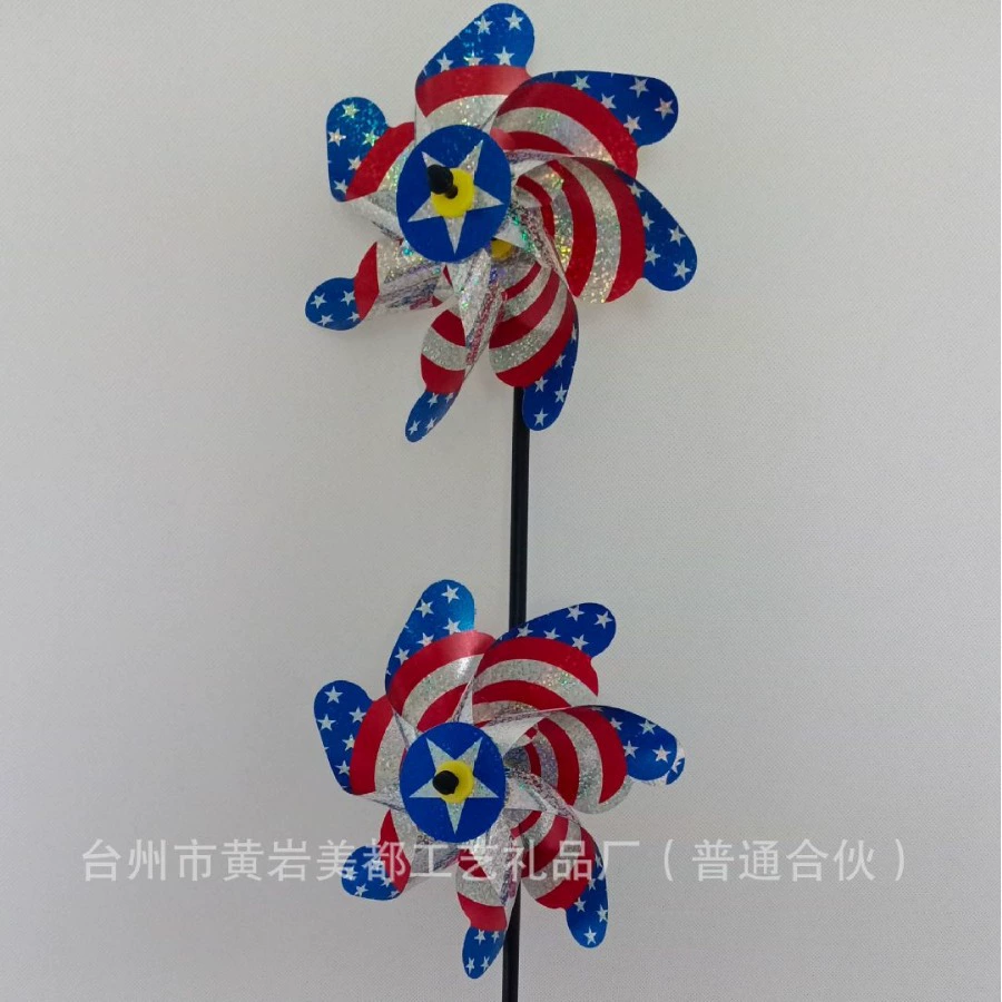 Флаг США пятиконечная звезда винтормоза птиц ветряная мельница на открытом воздухе
