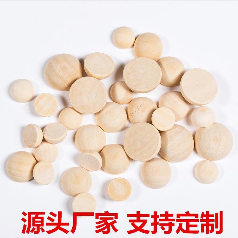 Source Manufacturer 15-20mm Half Round Half Side 25 Half Round Lotus Wood Beads Amazon Kidsren's Wood Beads Handmade DIY Accessories