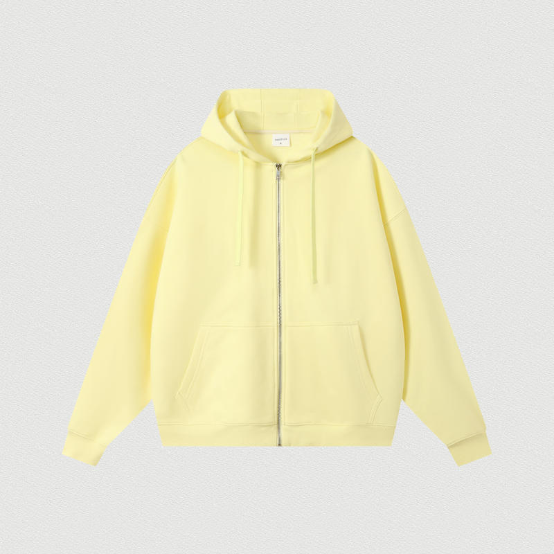 380G gran anillo antiestático vestido de hombro cardigan chaqueta con cremallera con chaqueta encapuchada logotipo personalizado ropa de trabajo