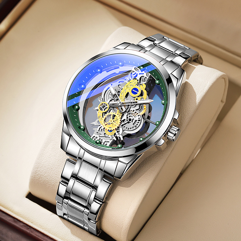 Transmisión en vivo de celebridades de Internet Venta caliente Cinturón luminoso hueco Reloj de cuarzo para mujer Reloj de alto valor Protección del medio ambiente