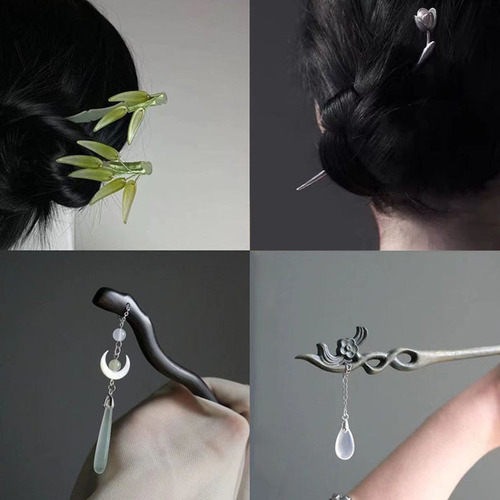 Bamboo Shadow Cool Hairpin, Unique Design Bamboo Ancient Style Hairpin, Hanfu and Cheongsam Hair Accessories, Headwear, Updo Hair Decorations