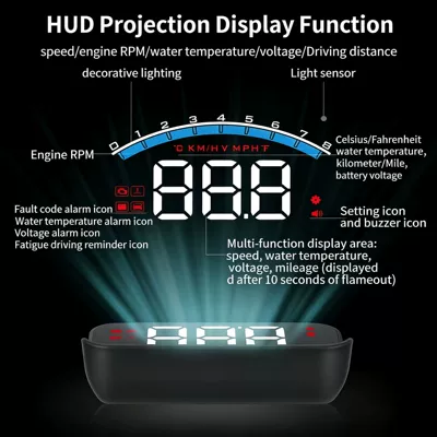 Cross-border exclusive car head-up display OBD2 fault code clearing diagnostic tool with high-brightness LED display (Vehicle HUD) - m6s-obd-multifunctional-car-hud