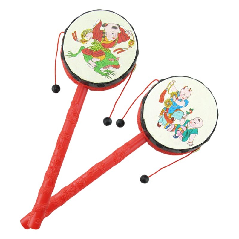 Auspicious Rattle/children's musical instrument Tambourine/baby rattle Chinese classic traditional toy wholesale