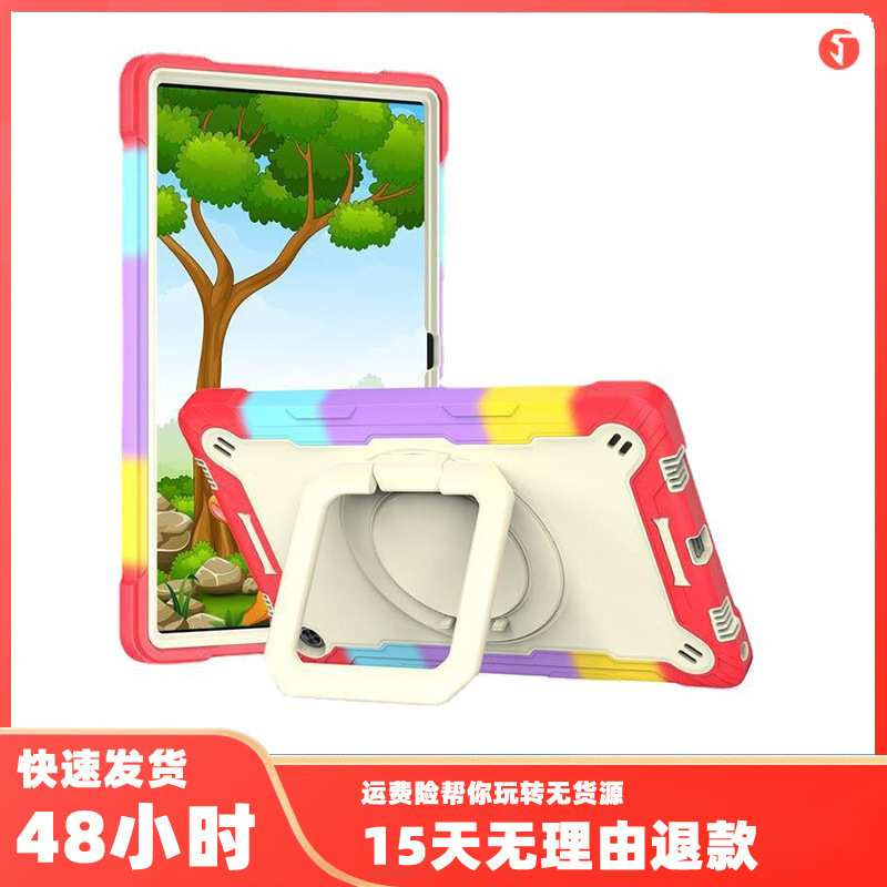 For Lenovo Tab M10 Plus 3rd color silicone bracelet bracket strap anti-fall camping protective case