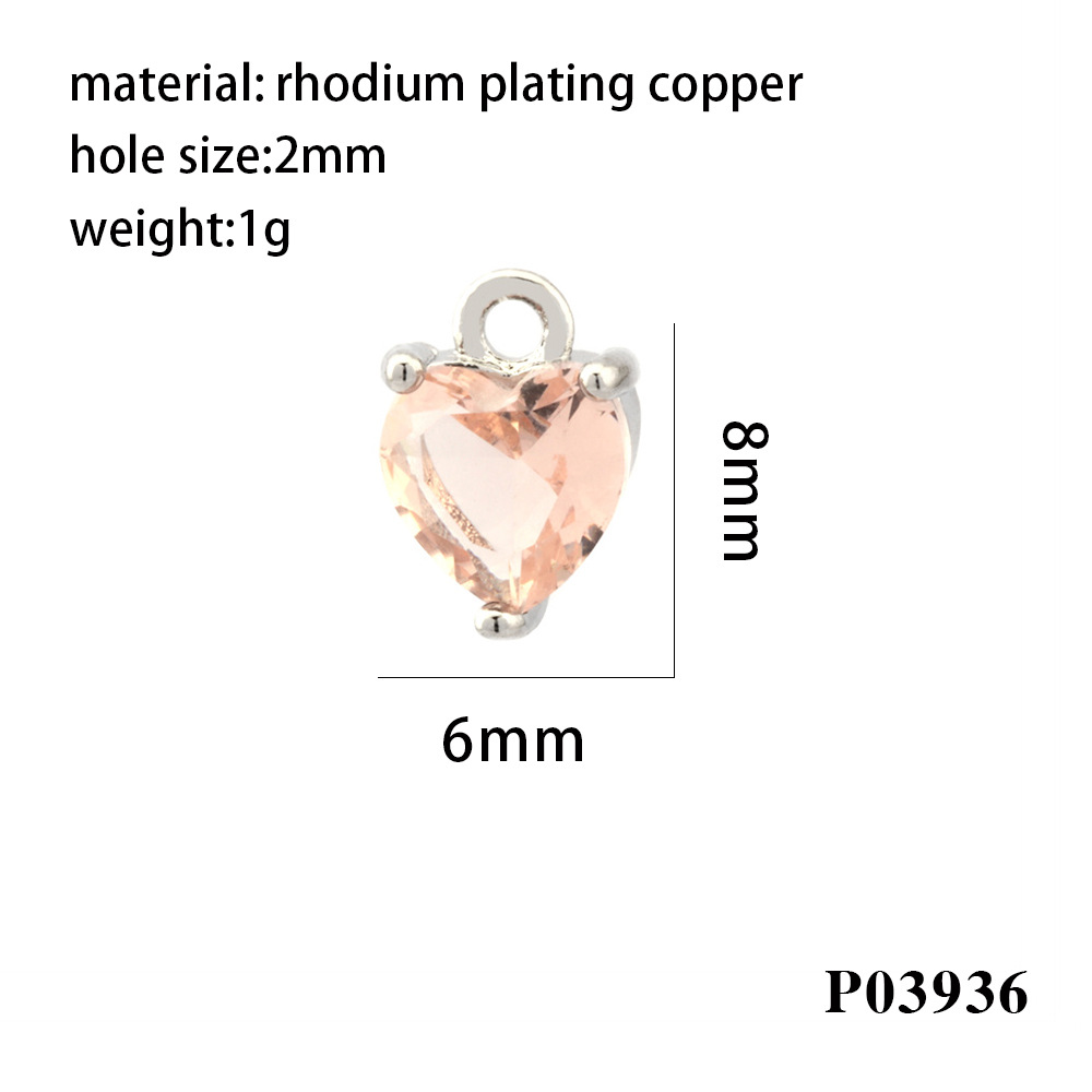 2g Weight Pendant Jewelry Making Type 18K Gold Plated Plating Material DIY Jewelry Accessories Classification 1 Piece Quantity Copper Material Heart Shape Pattern All Seasons Season Simple Style Style 1 Piece Copper 18K Gold Plated Heart Shape Pendant 15