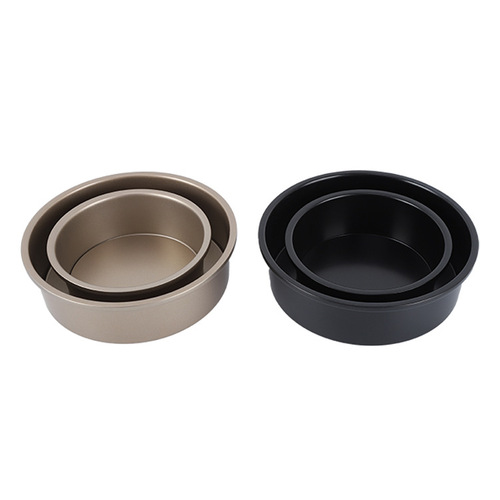 Factory Cross-border 4/6/8/10-inch loose-bottom cake pan carbon steel chiffon mold household round mousse baking tool