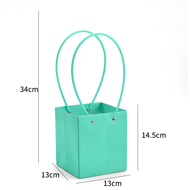 Bolso especial transfronterizo para flores, descuento al por mayor, bolsa trapezoidal de papel kraft impermeable, bolsa de embalaje de regalo, bolsa de ramo
