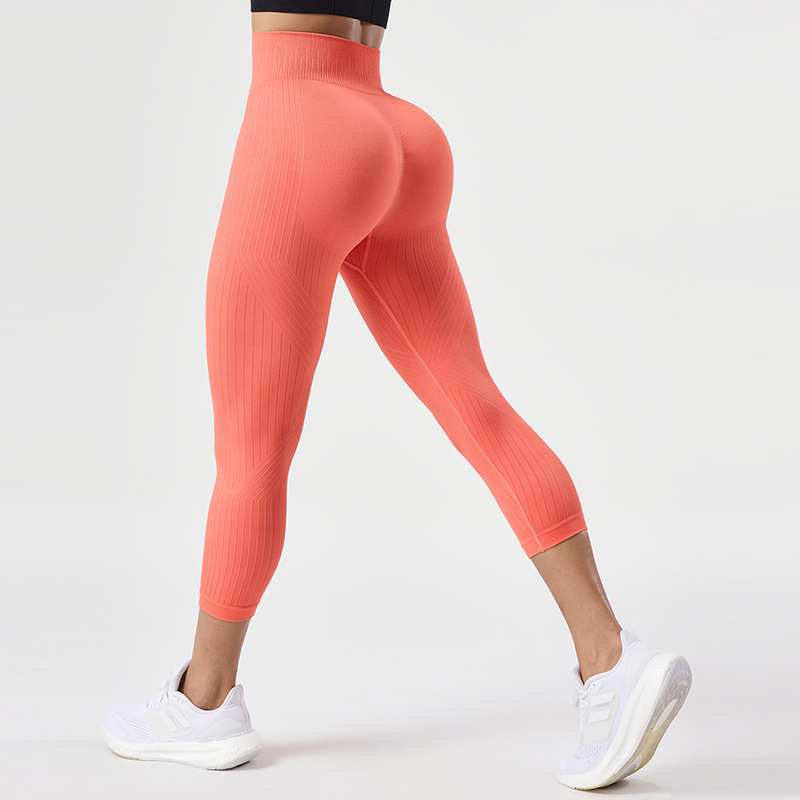 Nuevos pantalones de yoga de cadera de melocotón pantalones deportivos al aire libre de cintura alta para mujer