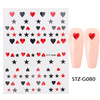 Nail stickers, adhesive fake nails contains rose for St. Valentine's Day for nails, suitable for import, new collection