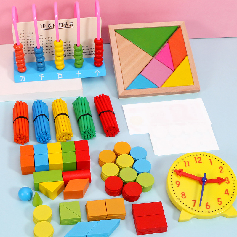 Children's wooden set for teaching maths for kindergarten for…