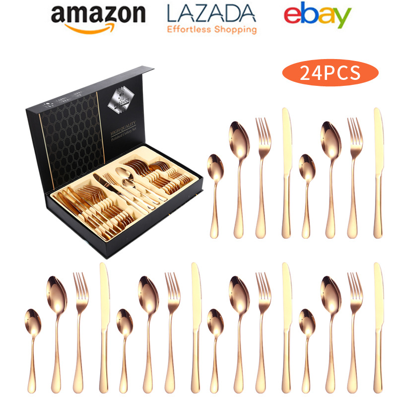 (로즈 골드) 24 개 세트